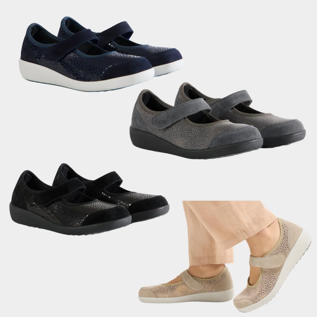 Varomed Sevilla Ballerina in Kiesel - getragen