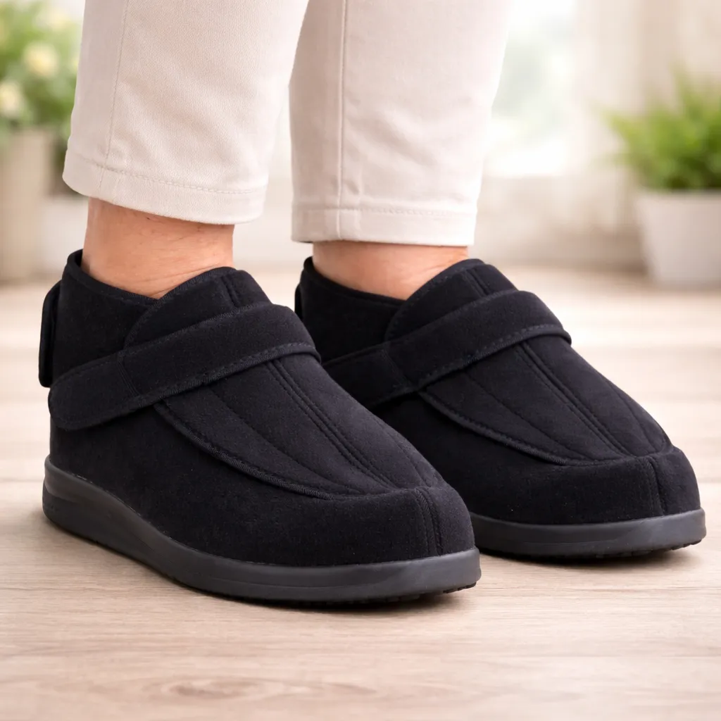 Liromed Allround XXL Verbandschuh in Schwarz - getragen