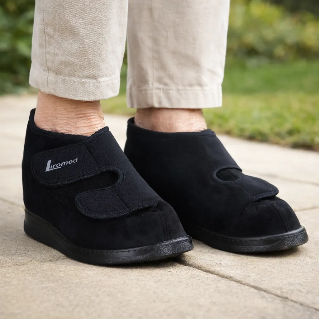 Liromed Verbandschuhe XXL in Schwarz - getragen