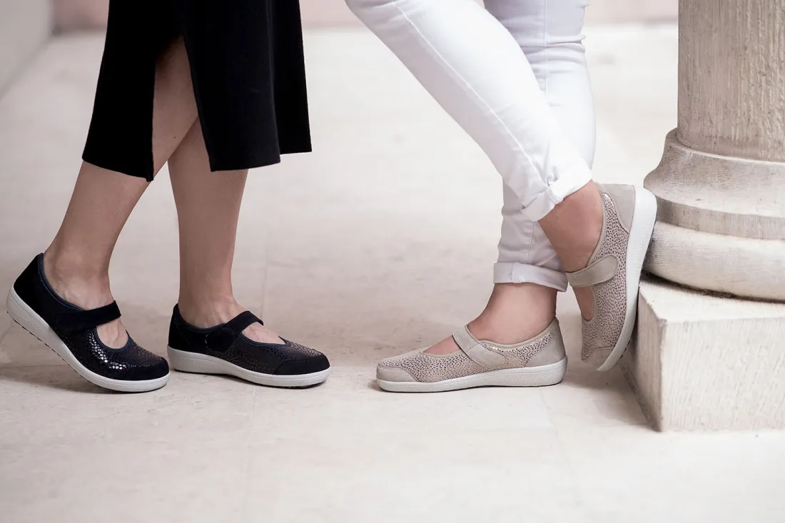 Varomed Sevilla Ballerina Weite K in Kiesel - Imagebild