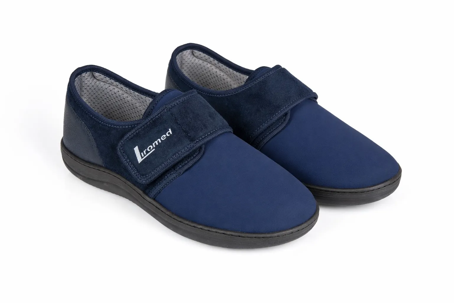 Liromed Straßenschuh Weite L Marine - schräge Ansicht