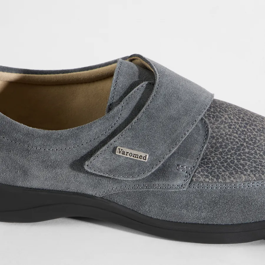 Varomed Tallin sportlicher Lederhalbschuh in Graphit - Detailansicht