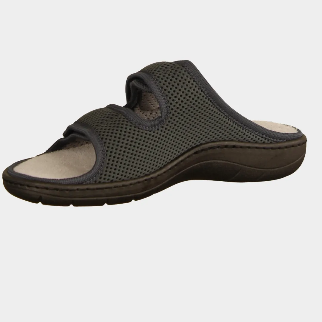 Liromed Verband-Pantoffel in grau - Seitenansicht