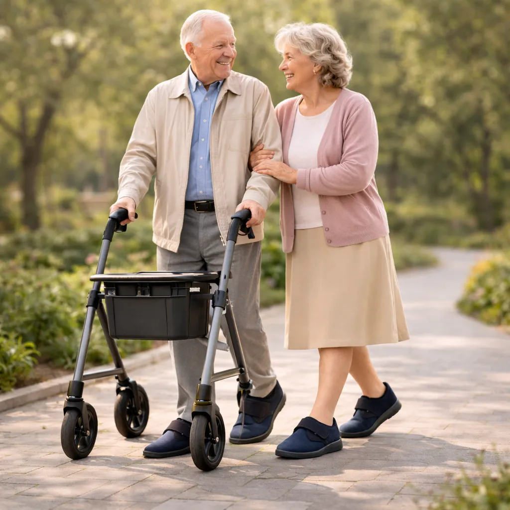 Varomed Tromsoe Stretchschuh in Schwarz am Model - Outdooransicht