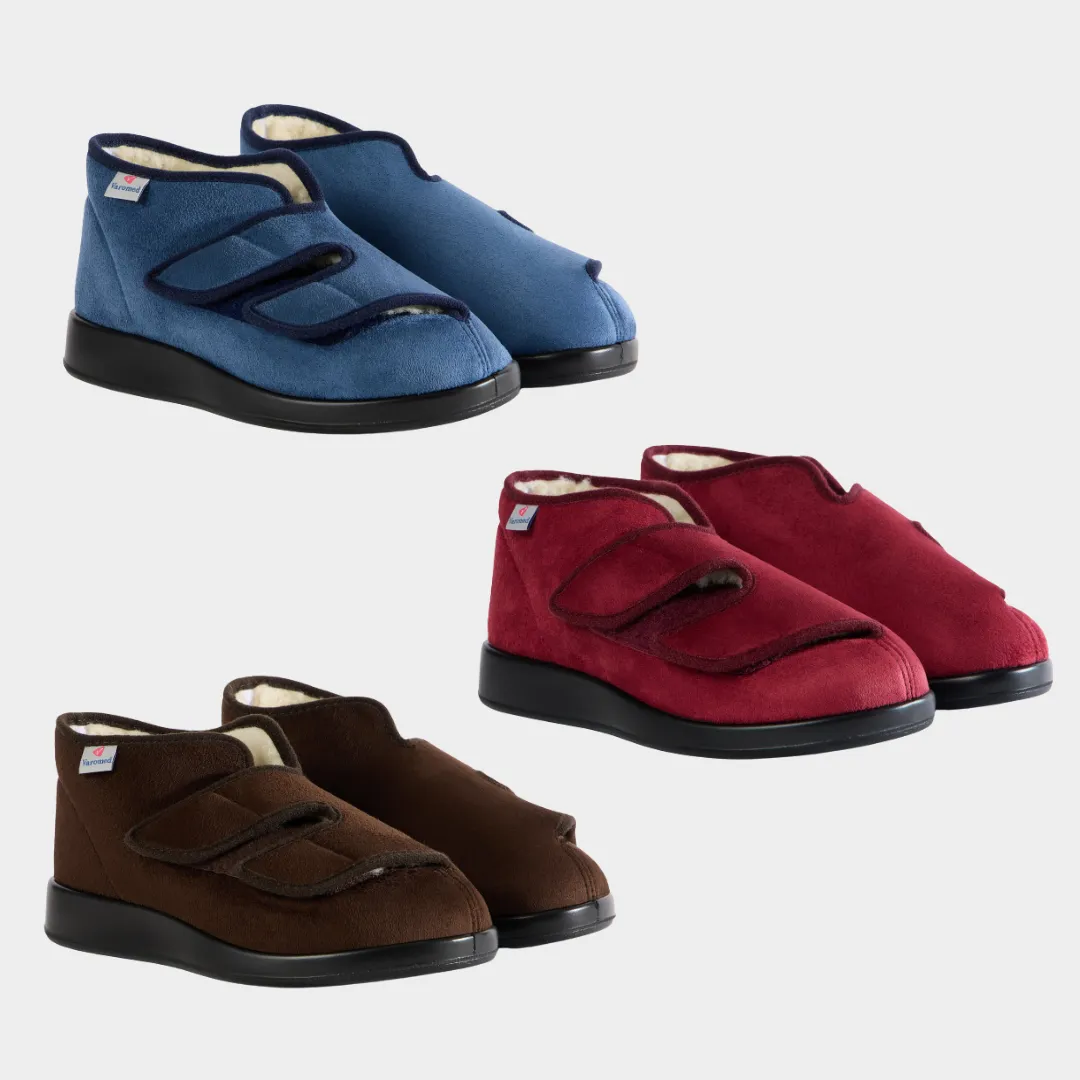 Varomed Genua Winter II Weite L Schwurwollfutter in Mocca - Seitenansicht