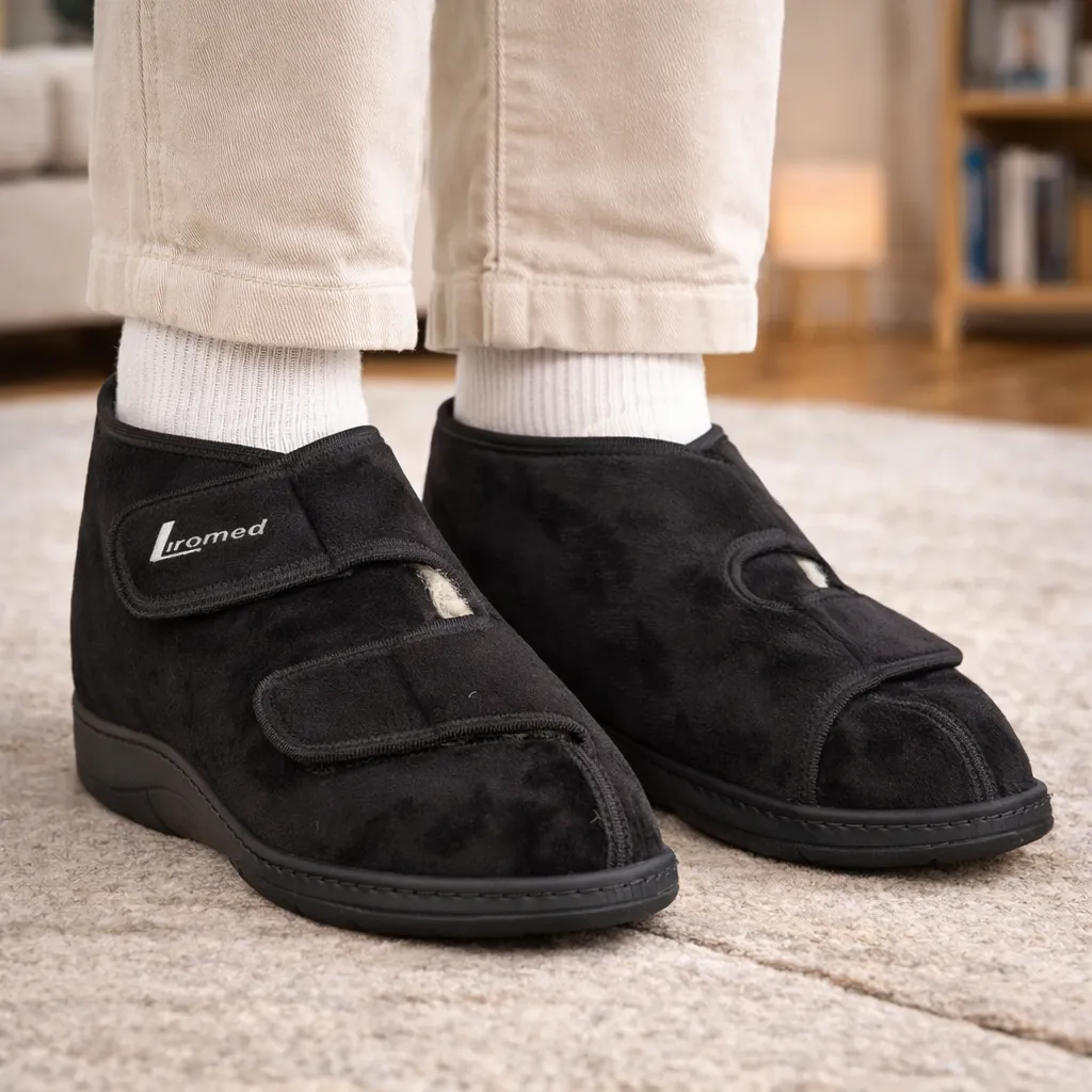 Liromed Verbandschuhe Schurwollfutter schwarz - getragen