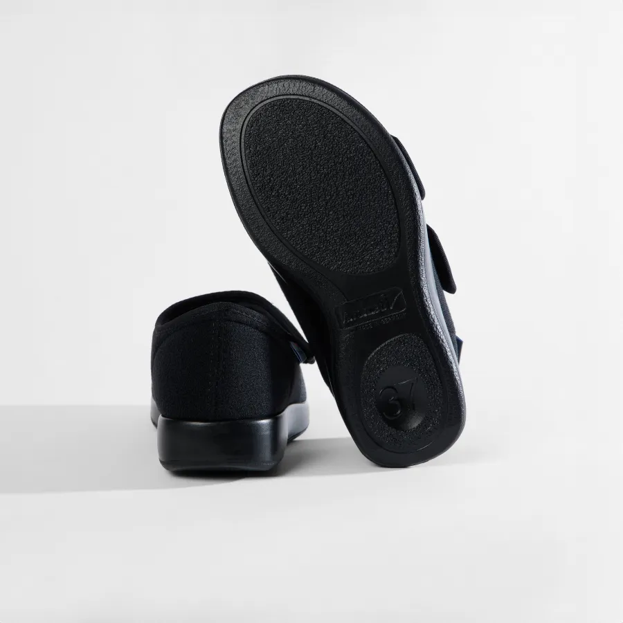 Varomed Genua Slipper in Schwarz - Rückansicht