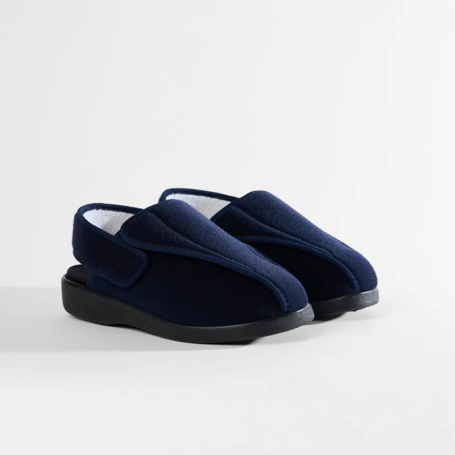 Varomed Bali Verbandpantoffel Marine - mit Fersenriemen