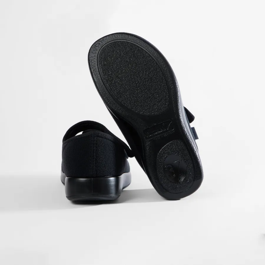 Varomed Hausschuhe Sorrent Schwarz - Unteransicht