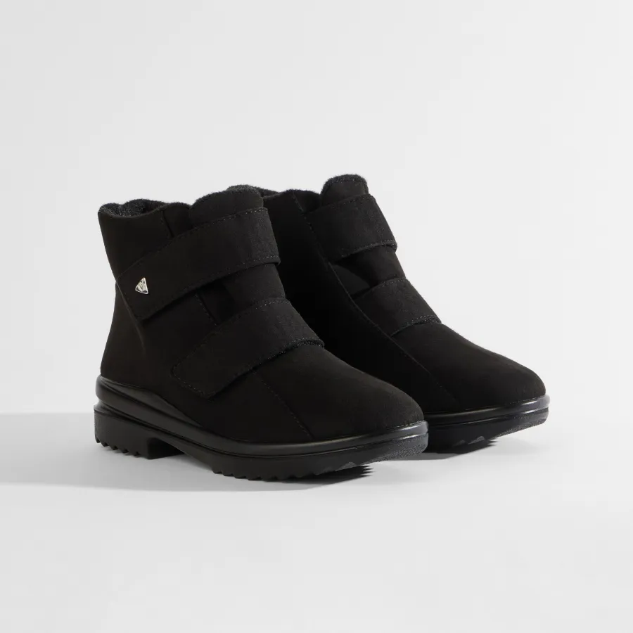 Varomed Damen Winterstiefel Lene in Schwarz - schräge Ansicht