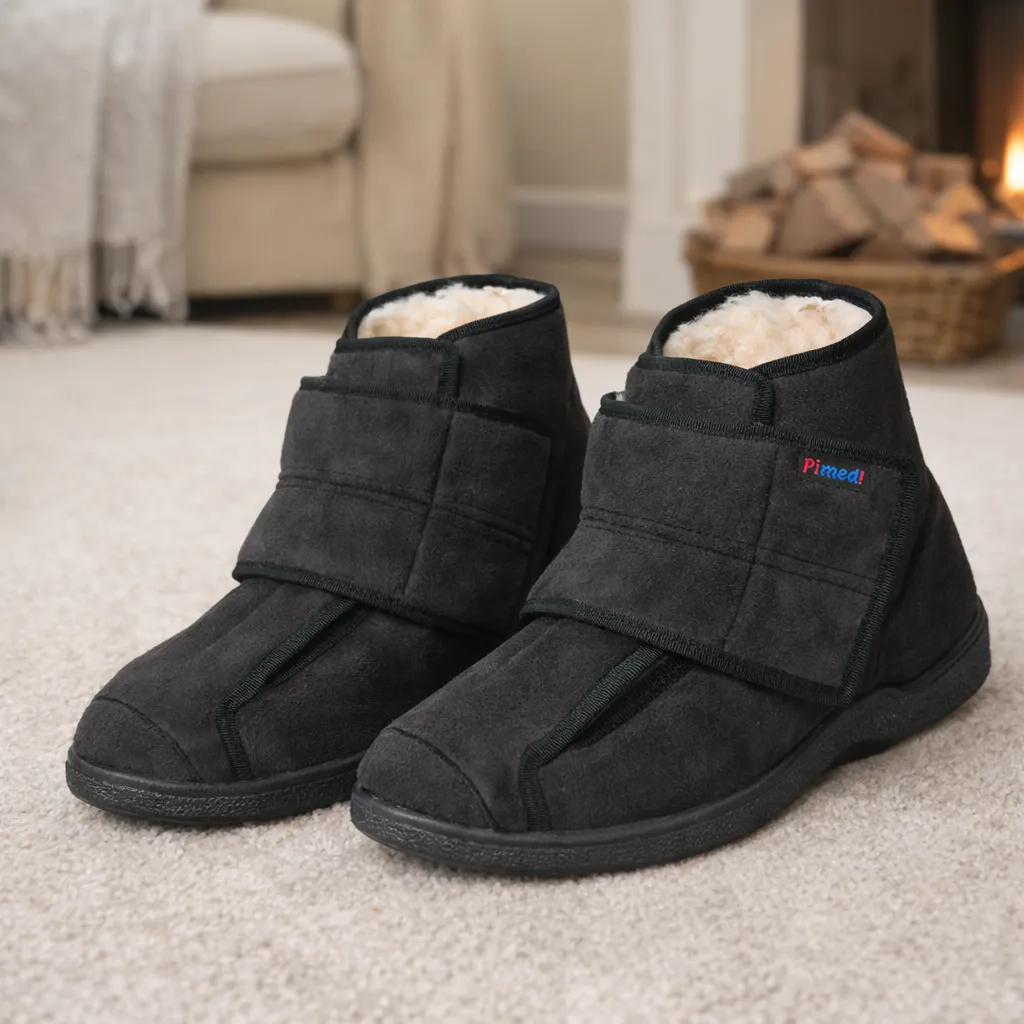 Verband-Stiefel mit Schurwollfutter schwarz, schräge Ansicht