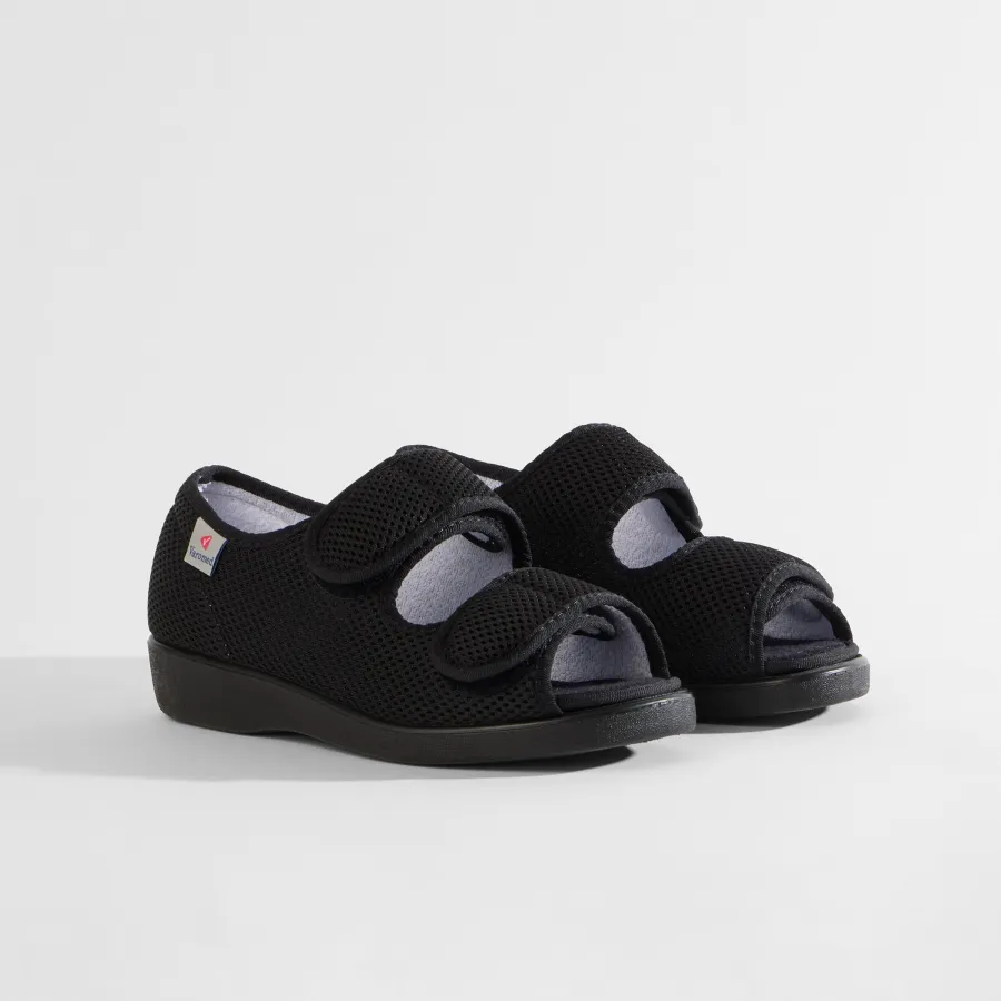 Varomed Göteborg Verbandsandale in Schwarz - schräge Ansicht