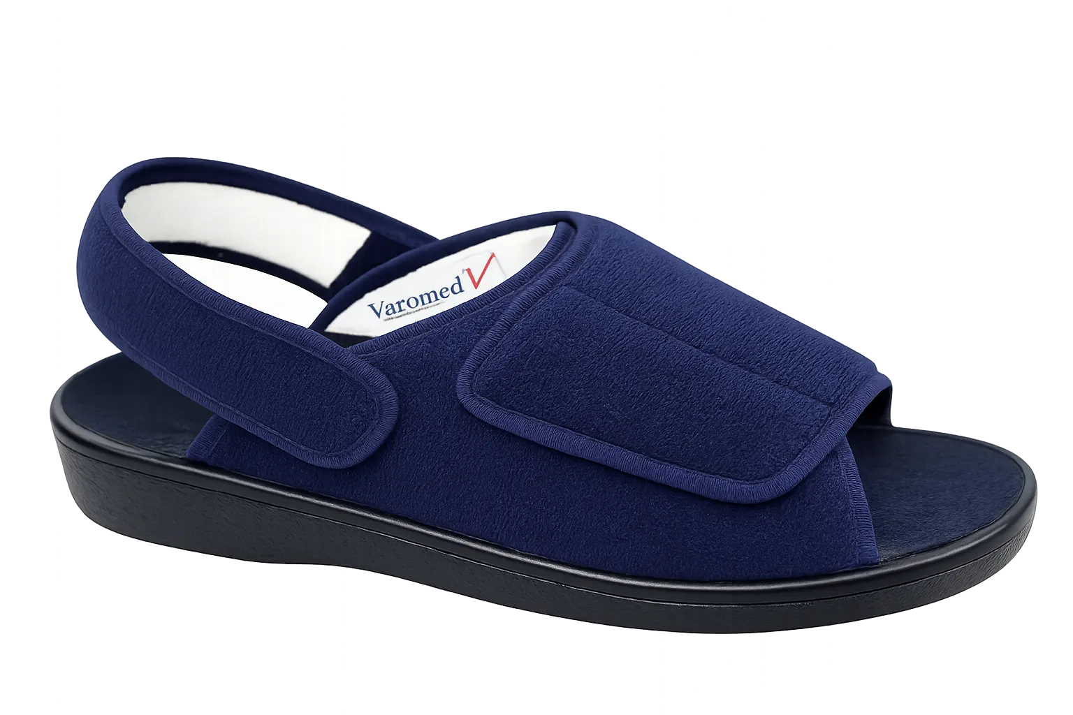 Varomed Ibiza Verbandpantolette in Marine - mit Fersenriemen