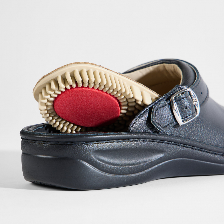 Unisex Clog Helsingborg Schwarz Detailansicht von Varomed - Florett GmbH