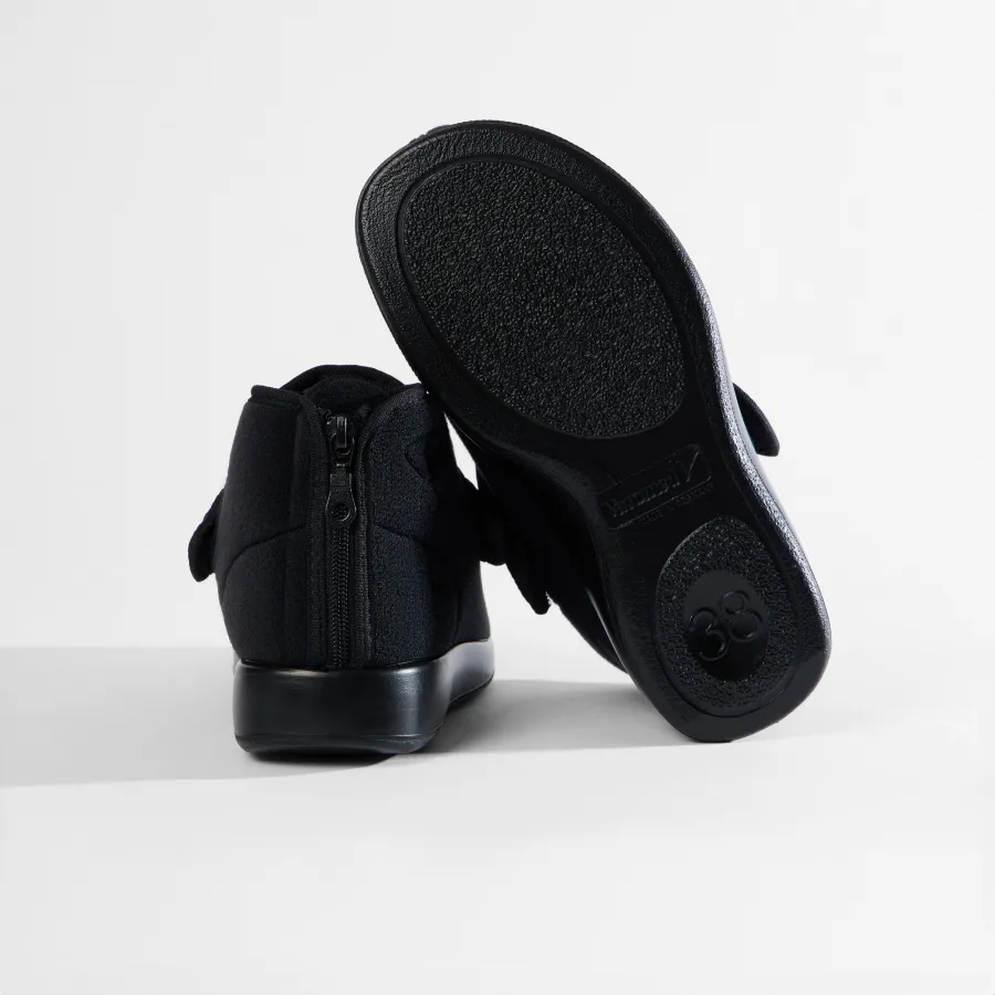 Varomed Meran PREMIUM Black Verbandschuhe in Schwarz - Rückansicht