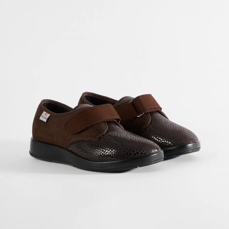 Varomed Zürich Halbschuh in Sand - schräge Ansicht