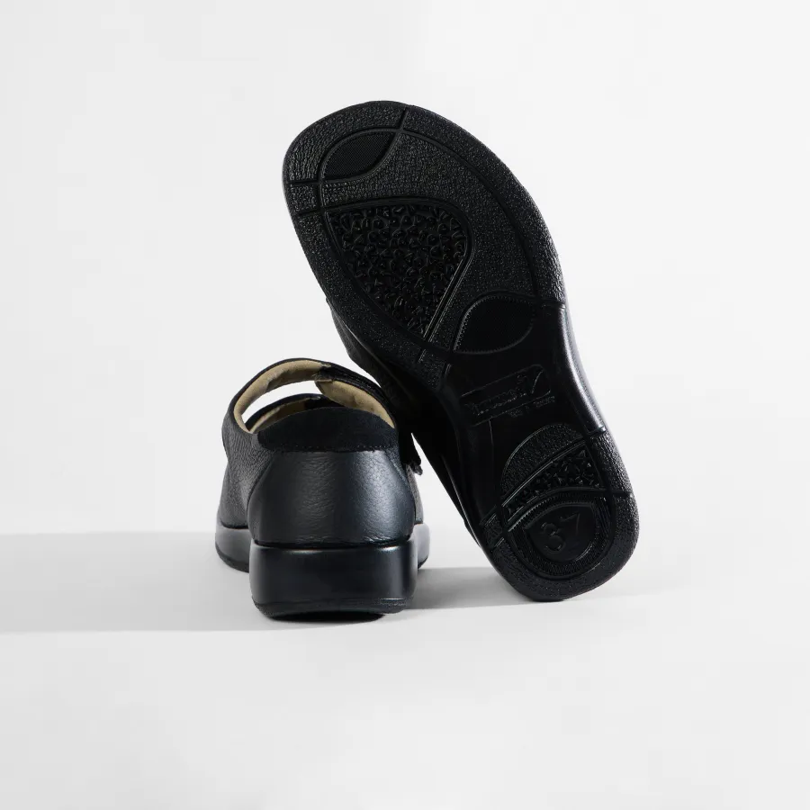 Varomed Kokolla Elchledersandale Schwarz - Rückansicht