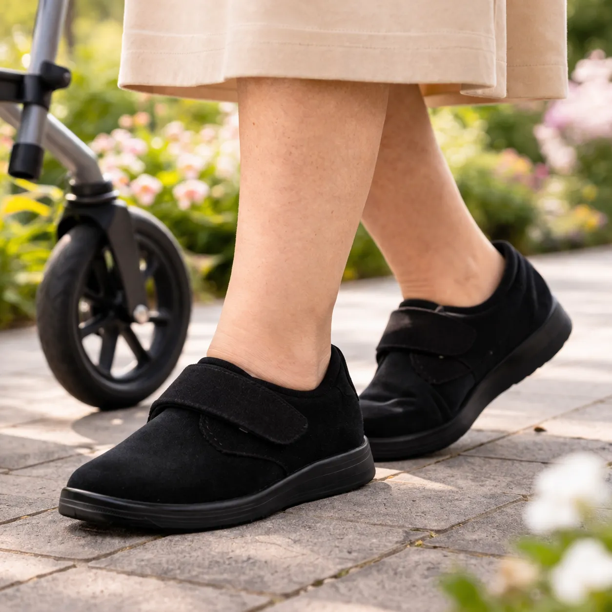 Varomed Tromsoe Stretchschuh in Schwarz - getragen