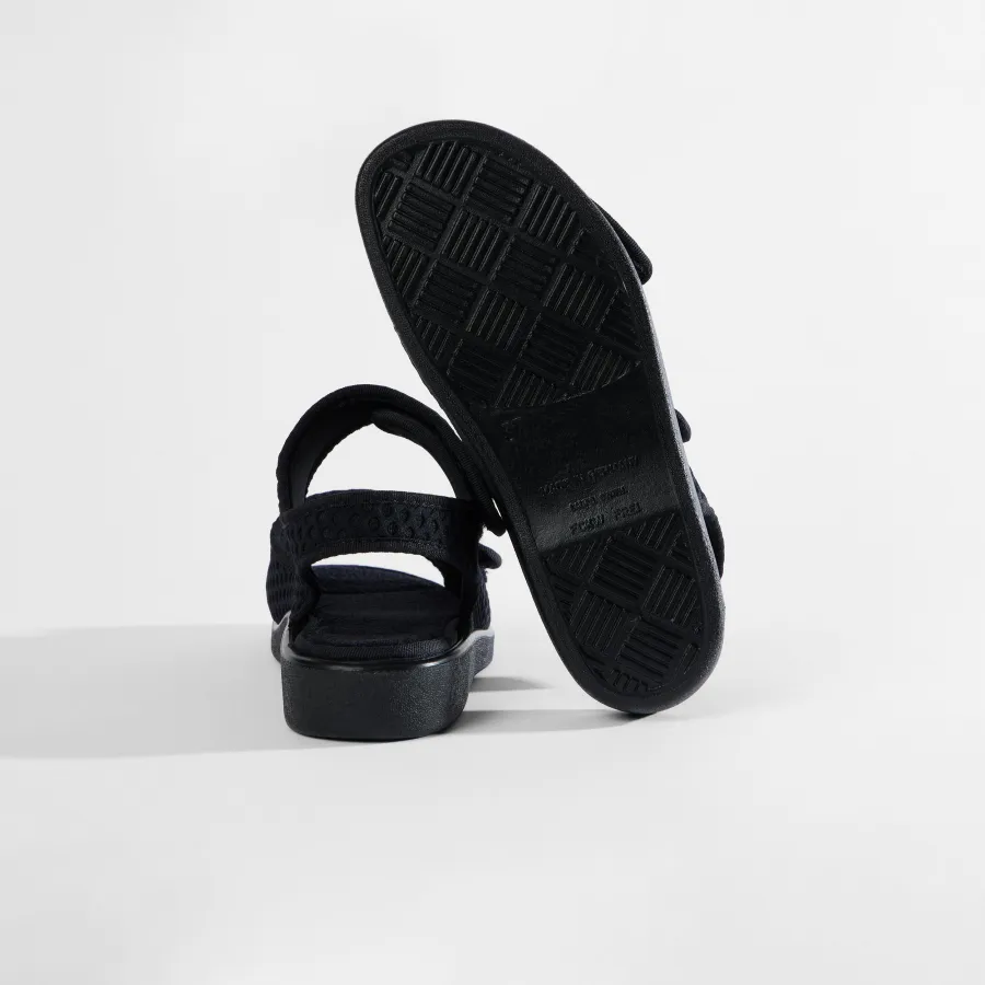 Varomed Klettsandale Mailand Weite L in Schwarz - Rückansicht